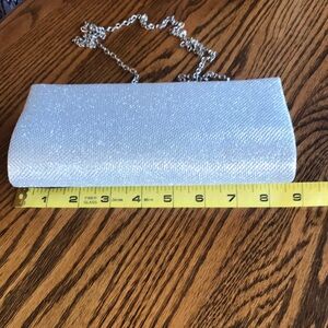 Clutch shiny silver